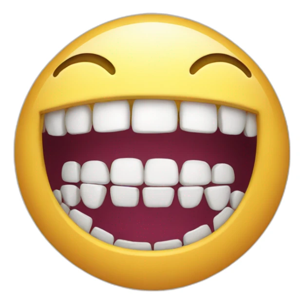 laughing with a lot of teeth sticker