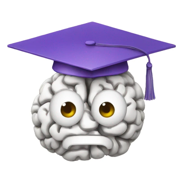 brain with Graduation Cap sticker
