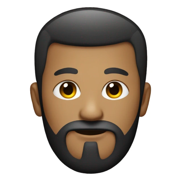 Man with a beard and a black Mohawk and a septum in nose  sticker