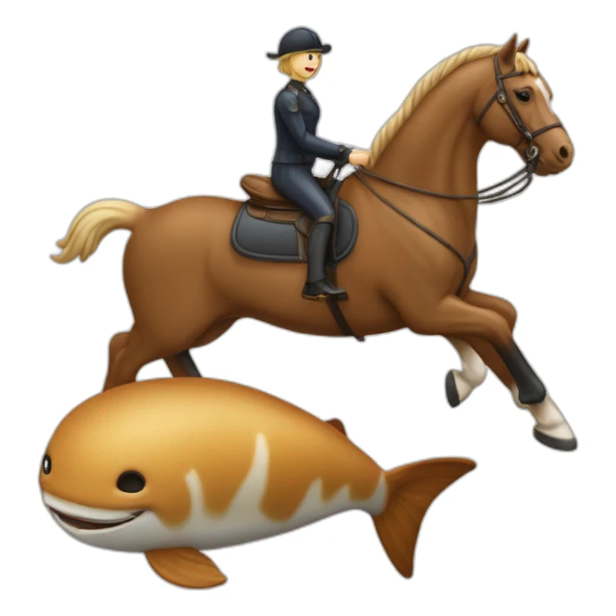 Chat sur un chien sur une tortu sur un cheval sur un baleine sticker