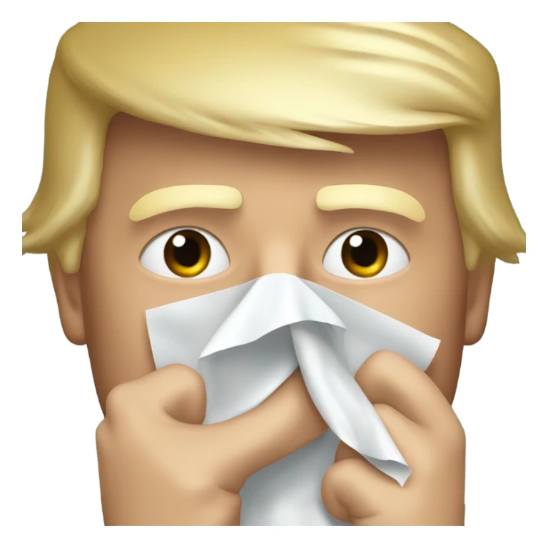 Donald Trump  wiping his nose sticker