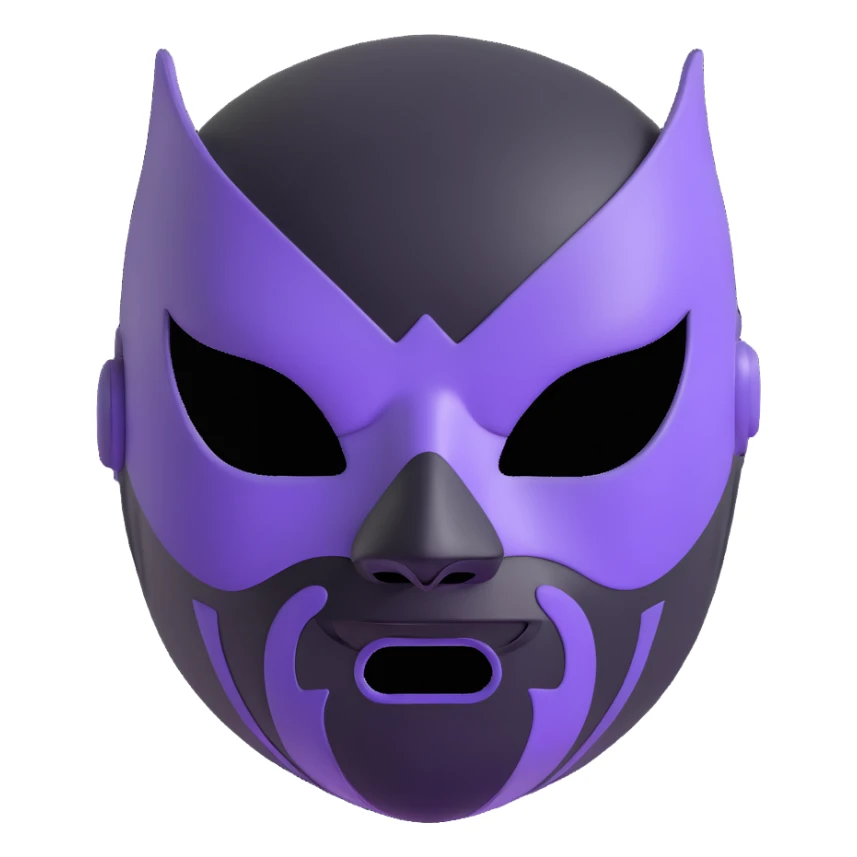 black and lavender luchador mask sticker