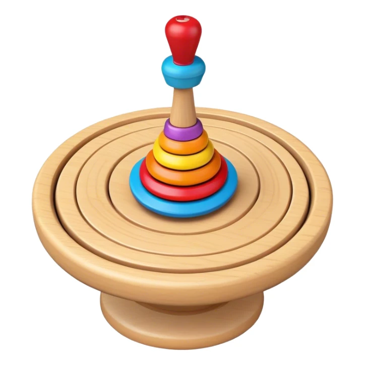 Emoji of a spinning top toy sticker