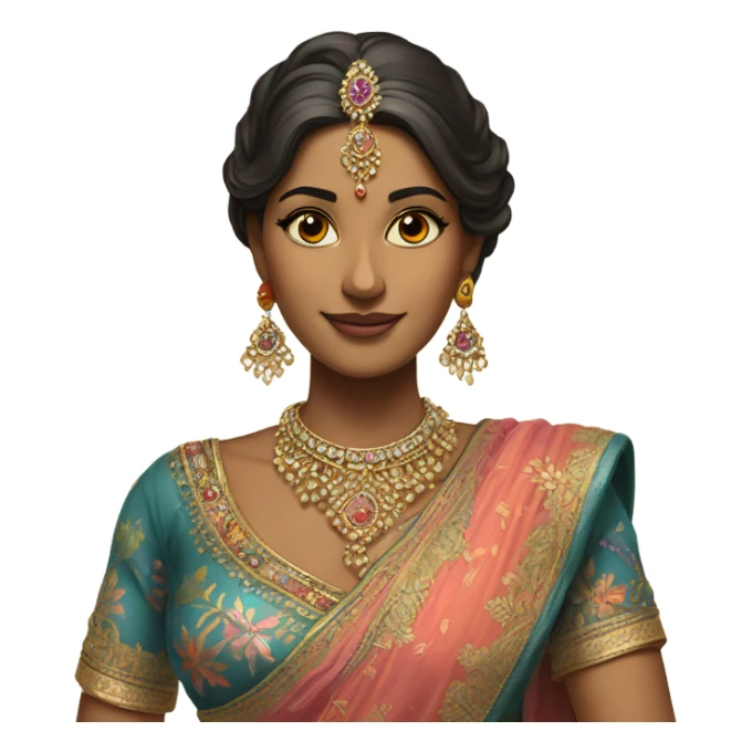 Indian woman in lengha  sticker