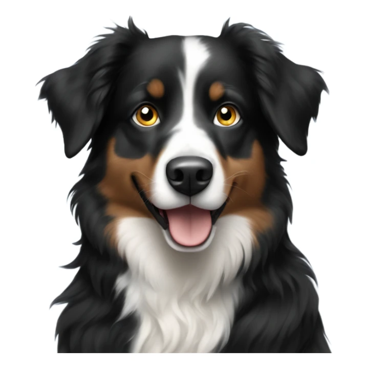 Black and white Australian shepherd  blue eyes sticker