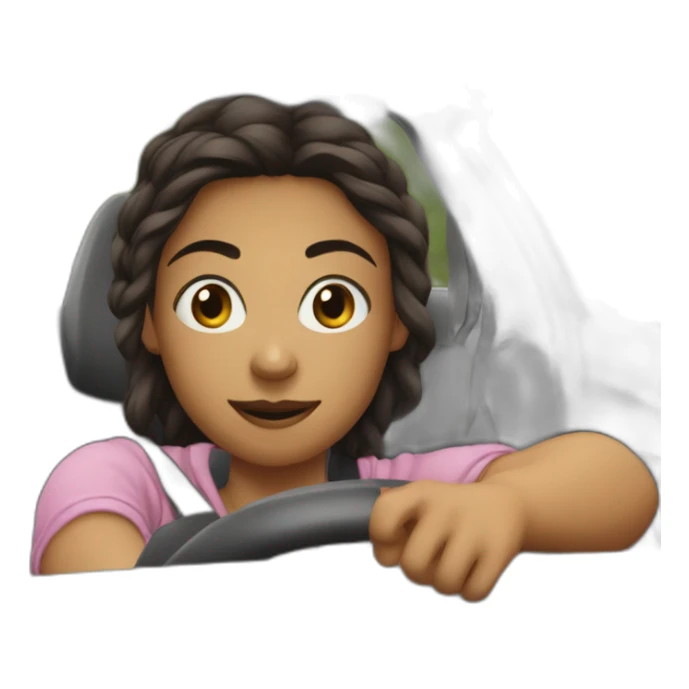 Fille avec un mec dans une voiture sticker