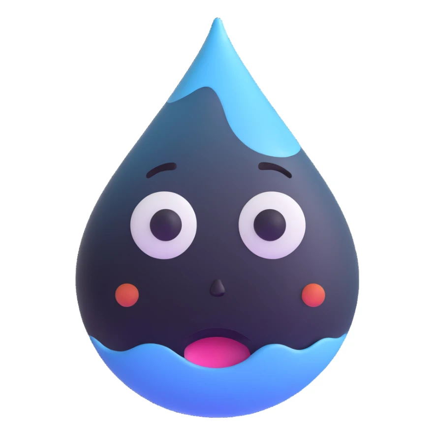 sad water droplet sticker