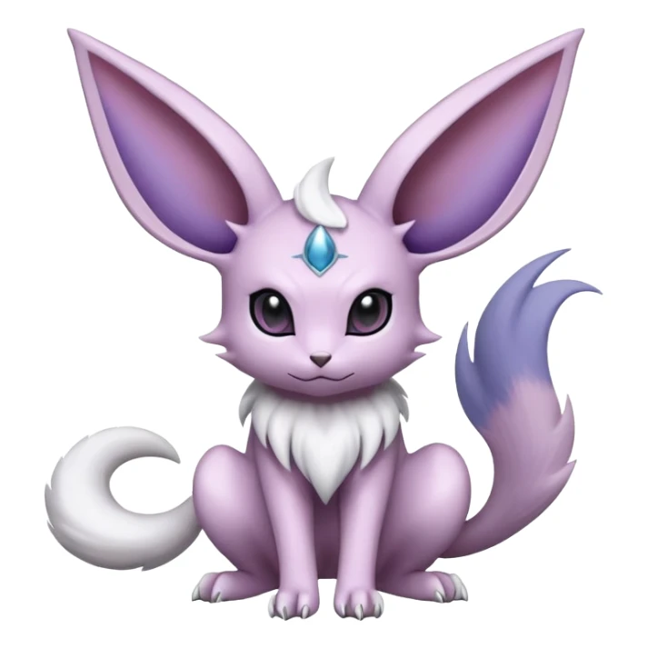 Espeon-Absol-Minccino-Pokémon-Fakémon-hybrid-creature (full body) sticker