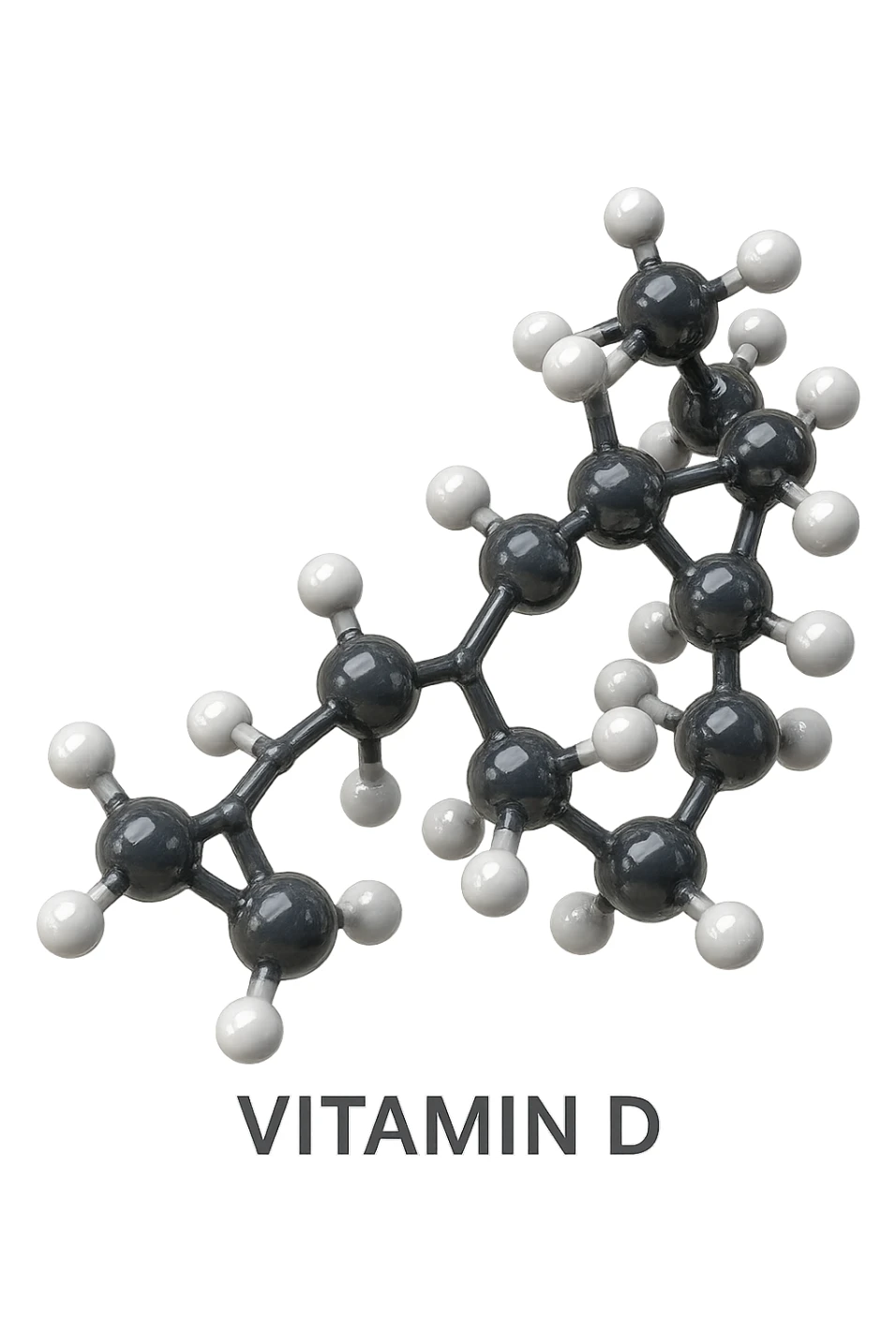 molecola in 3d di Vitamina D, iperrealistica in 3d sticker