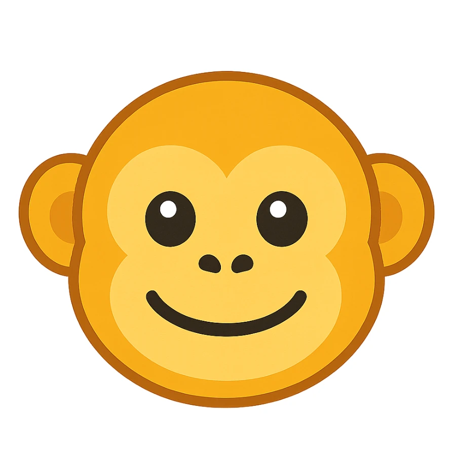 yellow monkey face emoji sticker