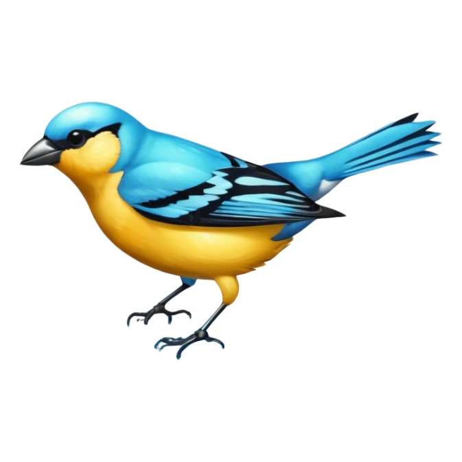 Ultra realistic, Turquoise tanager, still life, in ocean sticker