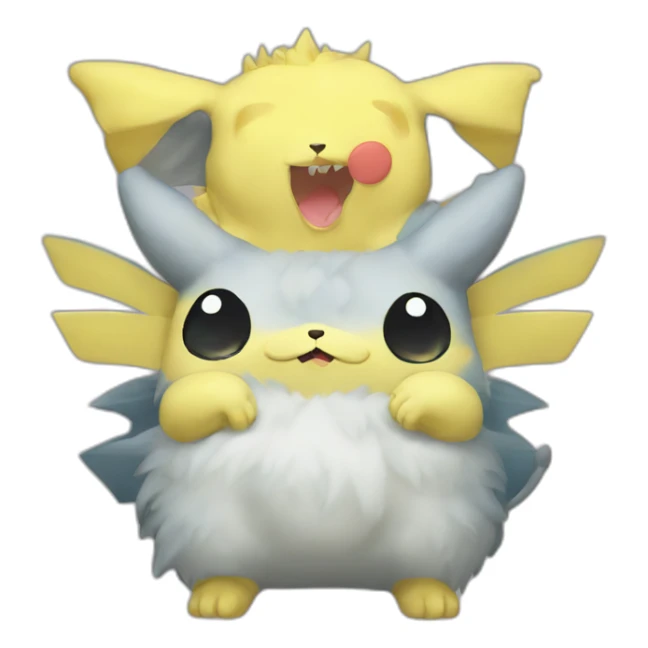 chimera-of-picachu-and-shrec-and-hiroyuki sticker