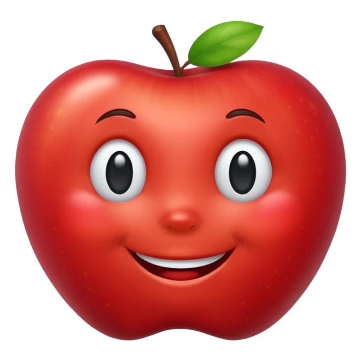 happy emoji smirking apple style sticker