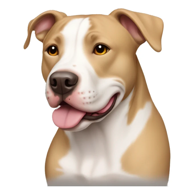 Pitbull/labrador mixed white with tan markings color sticker