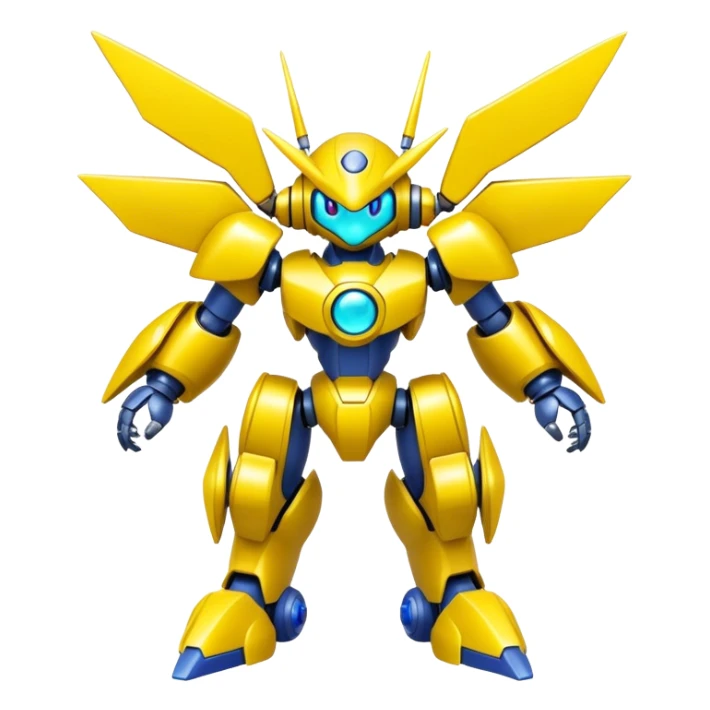 Shiny Fakemon-Pokemon-Digimon-Medabot-fusion, full body sticker