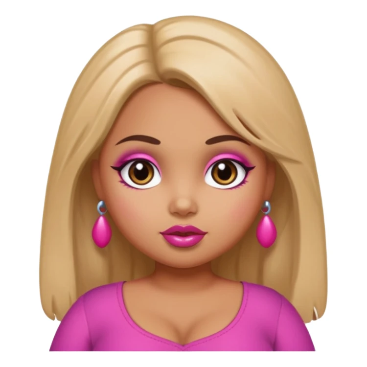 a pretty bratz tan girl who is fat sticker