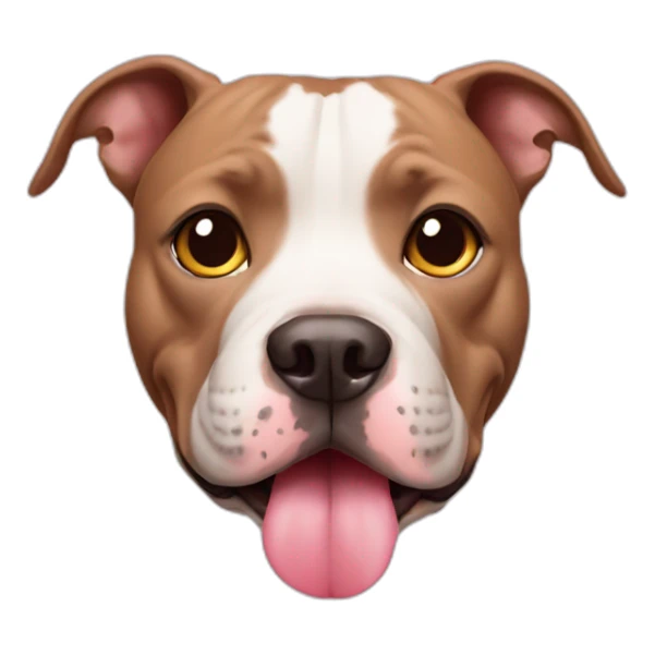 Pitbull dog with heart eyes sticker