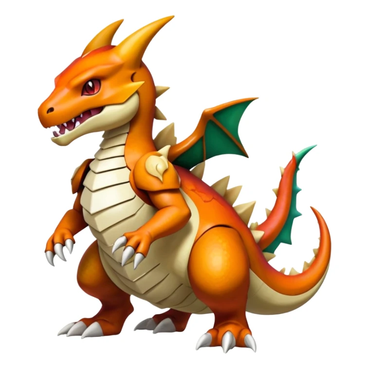 Shiny Exotic Excessive Mysterious Cubone-Marowak-Charizard-Pokémon-Fakémon-hybrid-creature (full body) sticker