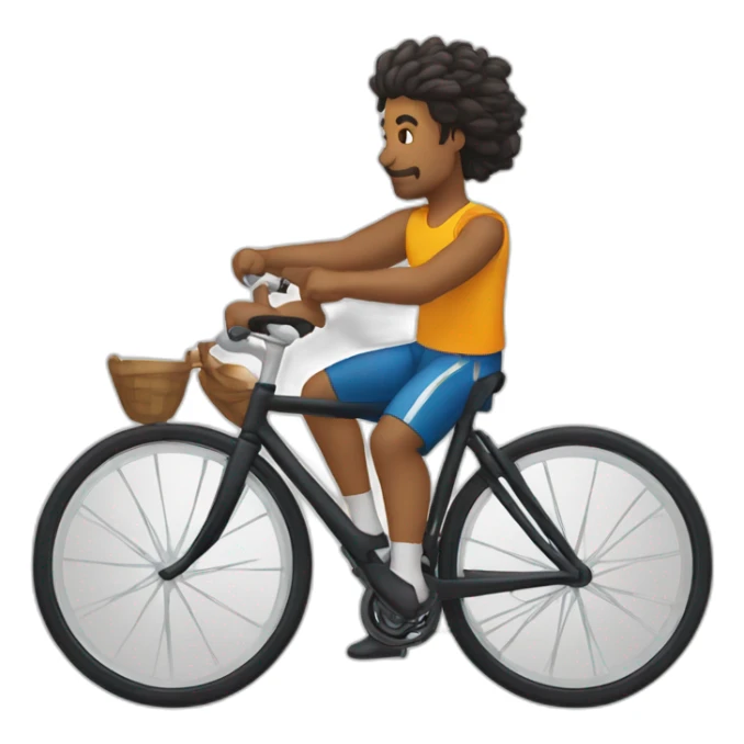 Laurent Aromatario qui fait du vélo sticker