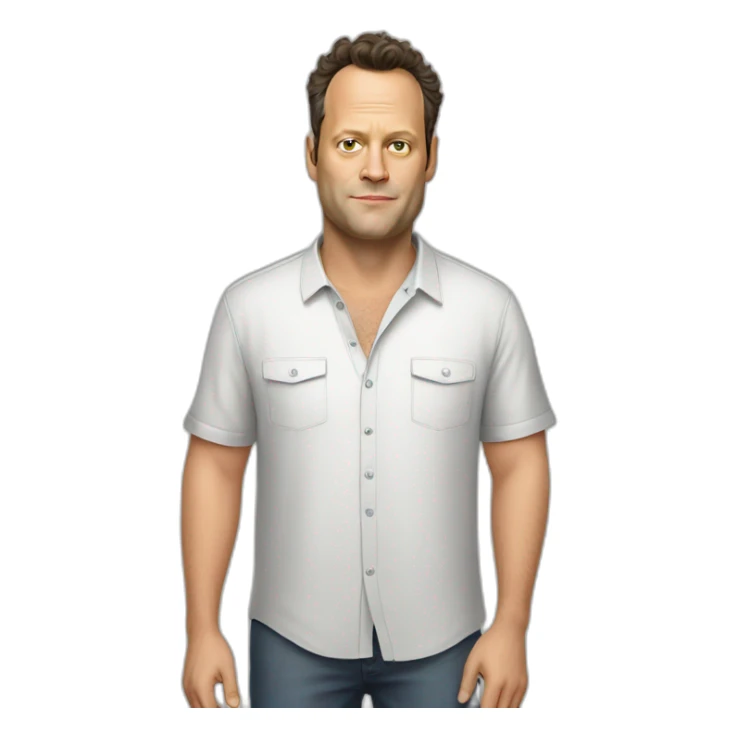 vince-vaughn cartoon wearing shirt sticker