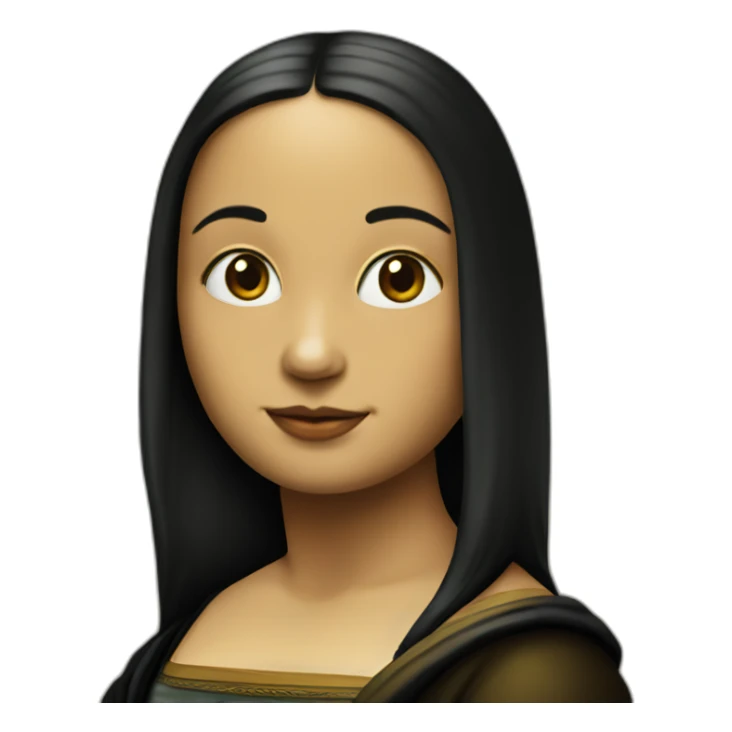 Girl Mona Lisa sticker