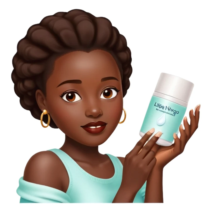 skin care cream application Lupita Nyong'o sticker
