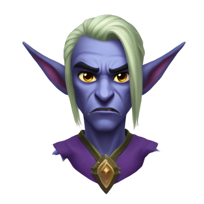 night elf male from world of warcraft angry sticker
