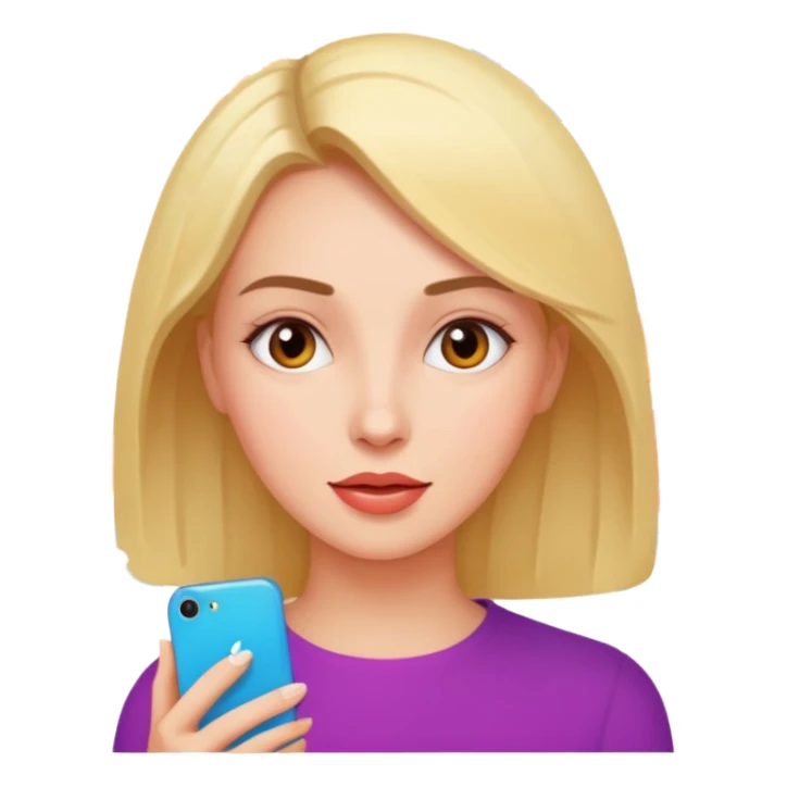 a woman talking and English letters around her sticker