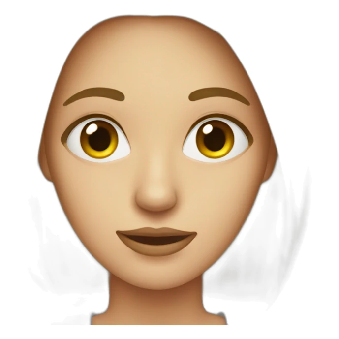 caucasian woman with $ in the eyes sticker