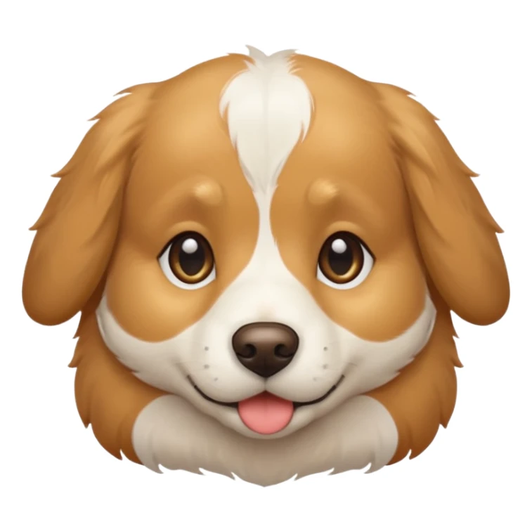 Cute white and brown dog sticker