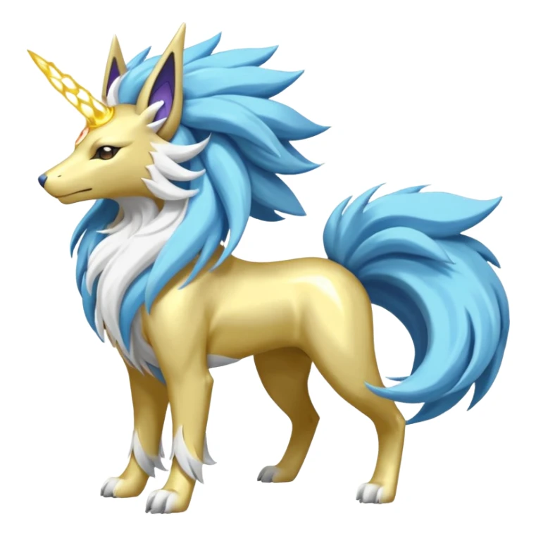 Manectric-Solgaleo-Electrike-Furfrou-Suicune-Fakemon-fusion, full body sticker