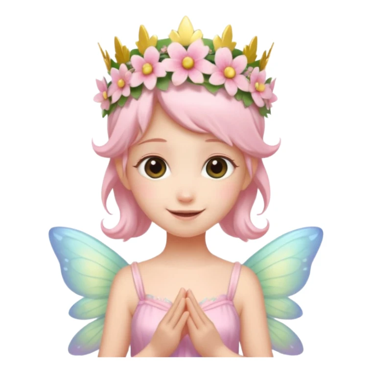 A tiny pastel fairy with glowing wings and a sweet smile
 sticker