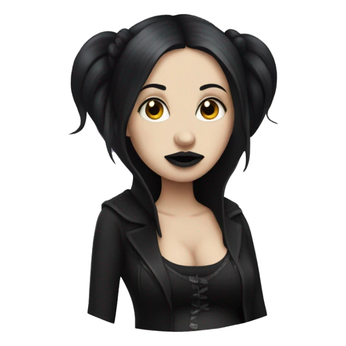 Pregnant goth woman sticker