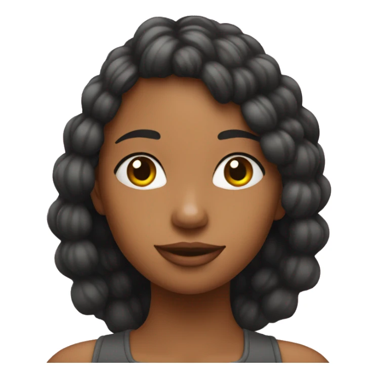 Chica pelo negro y con corazones  sticker