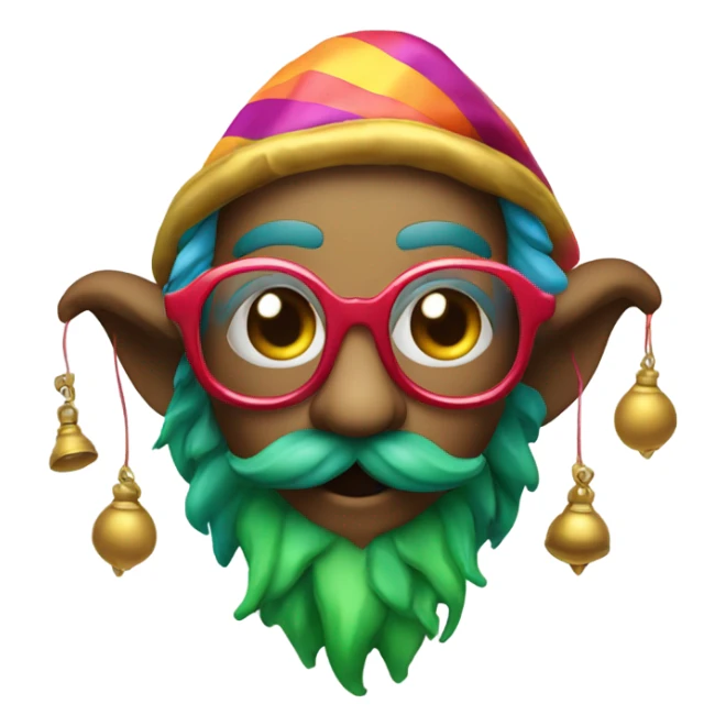 Jester with glasses sticker