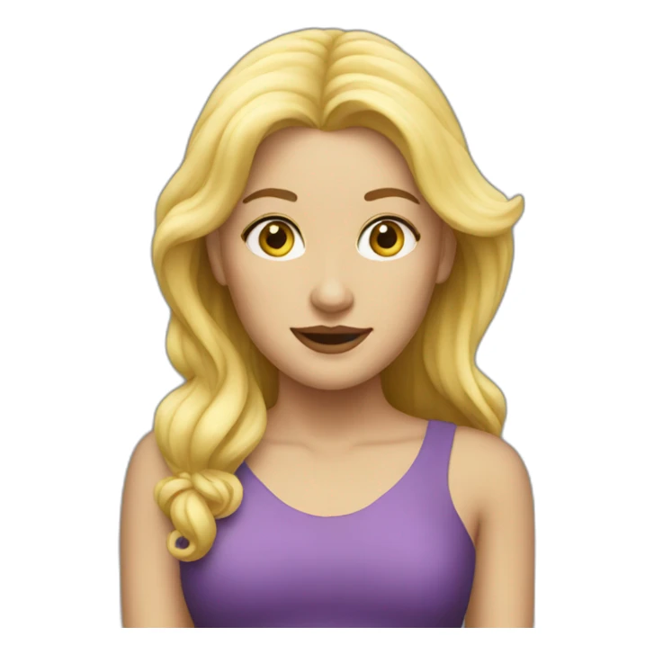 Blonde girl theatre sticker