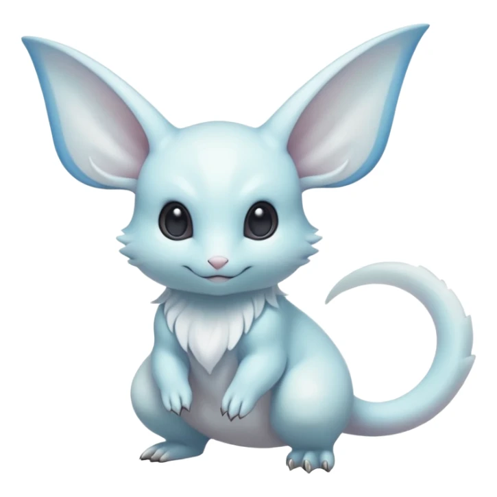 White soft natural realistic romantic vintage antique divine beautiful elegant pretty precious cute young youthful  Fakémon-Pokémon-hybrid-creature sticker