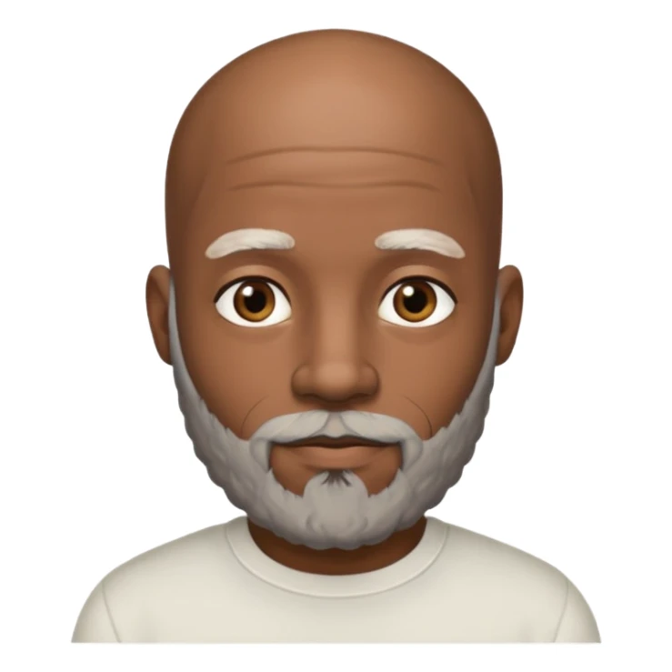 African American male bald salt & pepper beard sticker