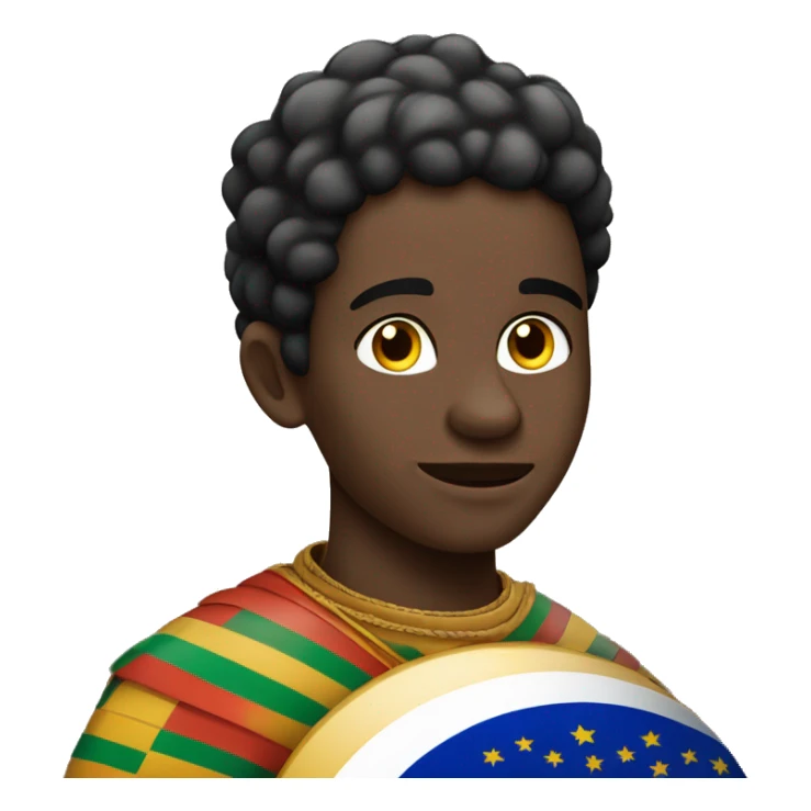 continente de africa con un circulo de estrellas europeas sticker