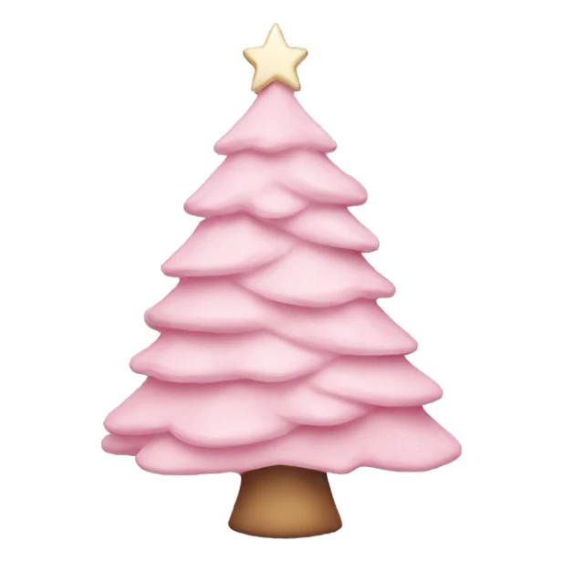 Pastel Pink Christmas tree sticker