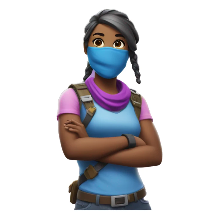 Woman playing Fortnite sticker