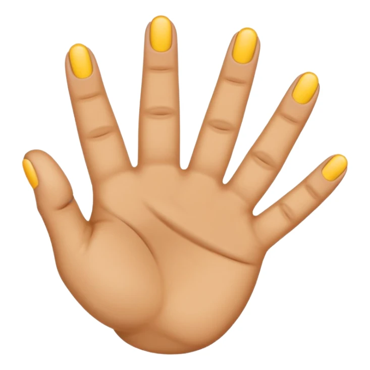 Hand emoji with thumb holding down ring finger with other fingers extended  sticker