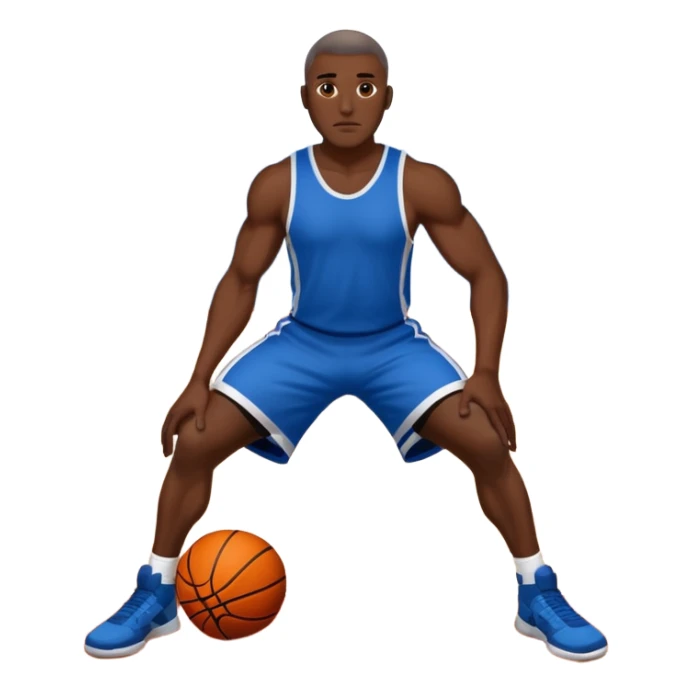 black man splits all the way down on the court sticker