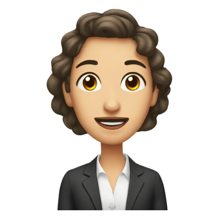 Carita mordiéndose el labio sticker