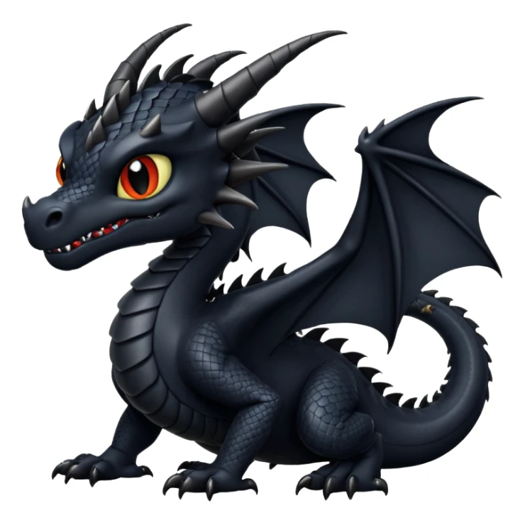 dnd 5e young black dragon boss monster sticker