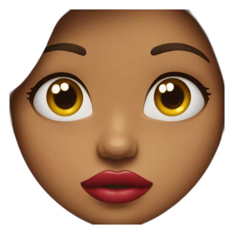 girl with huge kissing lips sticker