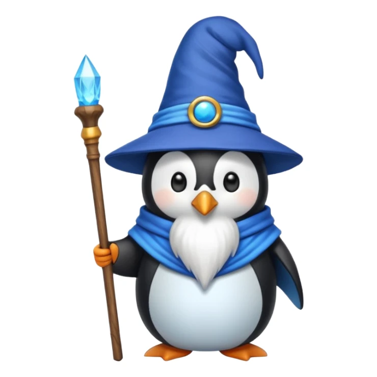 Penguin Wizard sticker