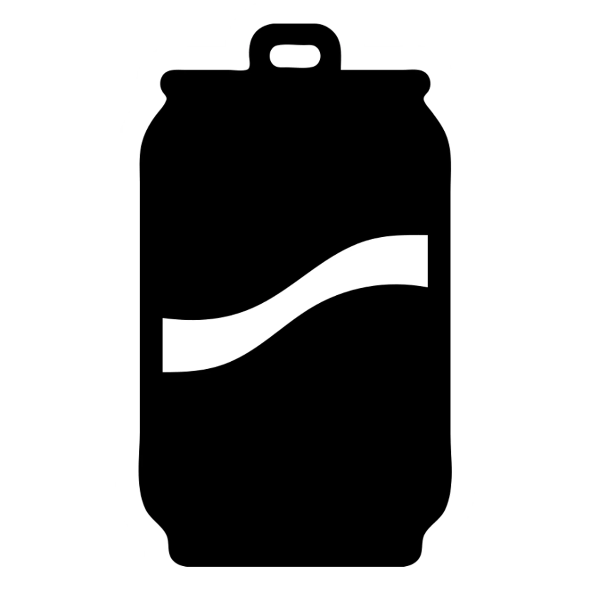 A soda in a metal can sticker