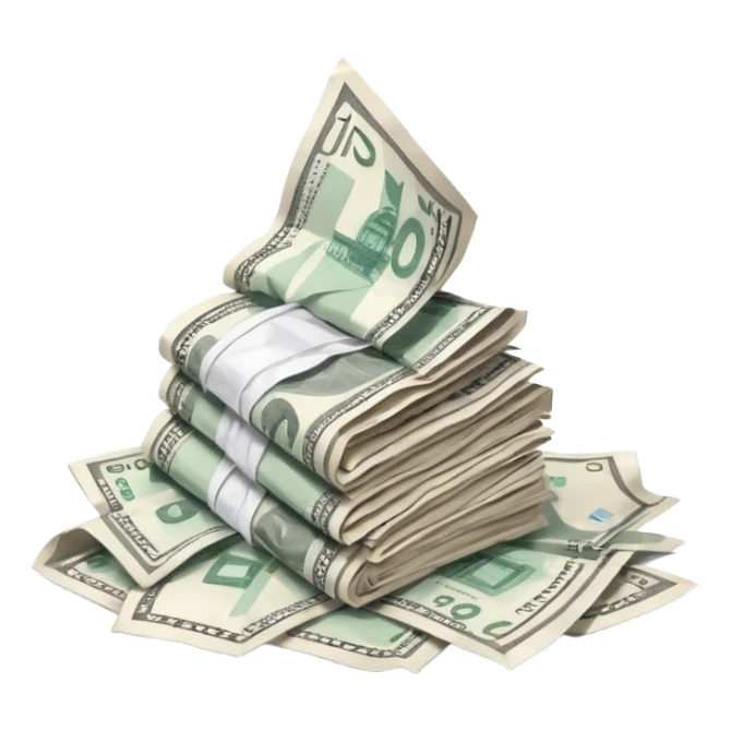 
pile of bills sticker