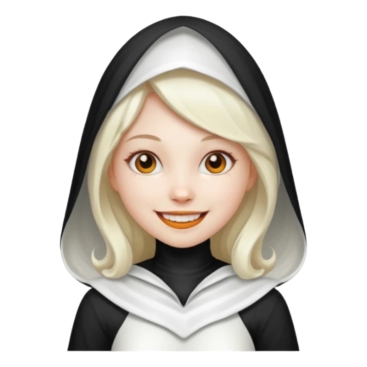 girl with hallowen white costumes sticker